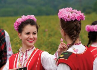Rose Festival pretty girls rose fest visit bulgaria